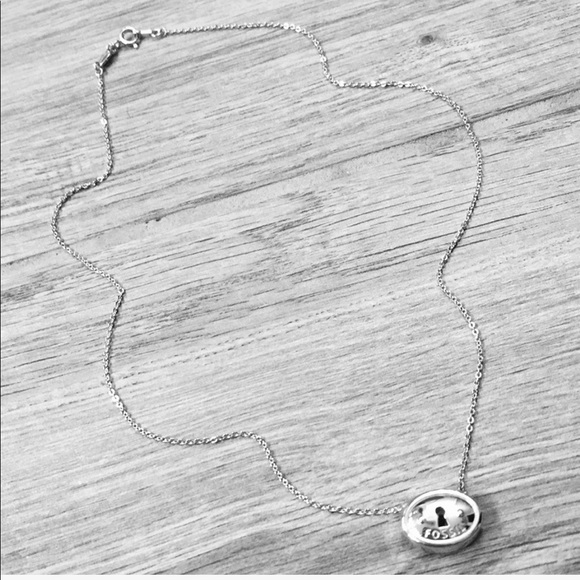 Fossil Sterling Silver Keyhole Necklace - Picture 3 of 7